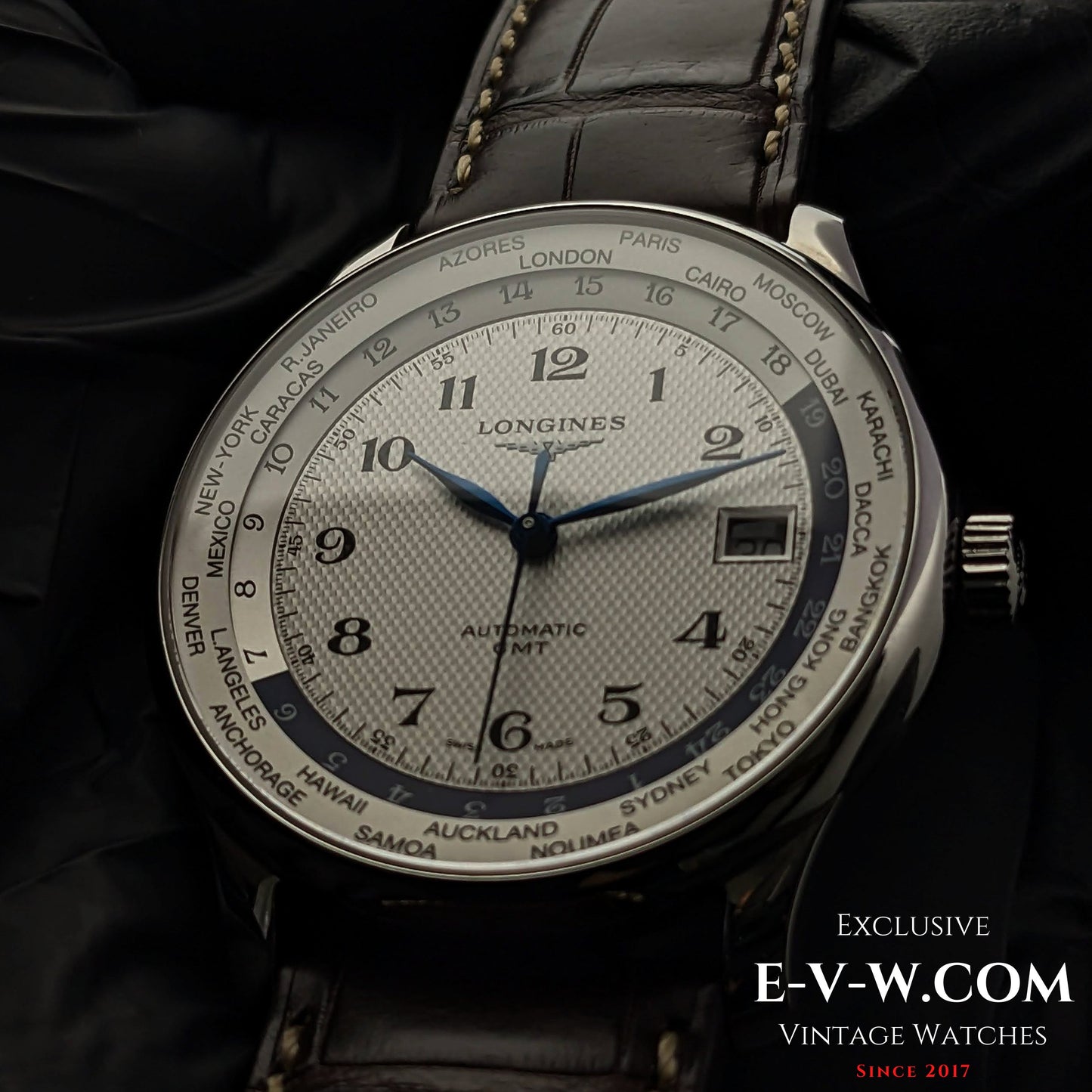 Édition limitée à 77 exemplaires Longines Master Collection Worldtime « AS 7 Maravilhas Do Mundo Antigo (Les 7 Merveilles du Monde Antique) » / Réf. L2.631.4