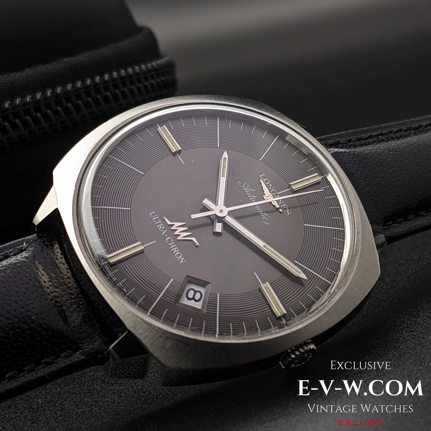 Longines ULTRA-CHRONE Automatique Très Rare avec Antichoc Kif-Ultraflex / 38mm Jumbo Vintage 1970