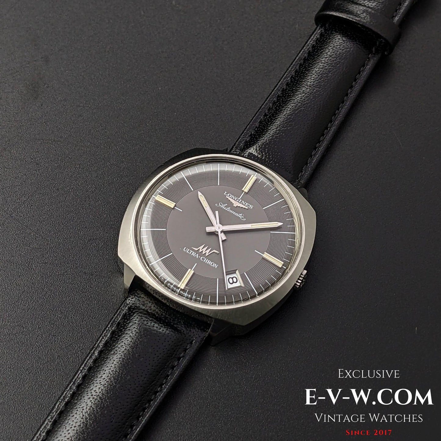 Longines ULTRA-CHRONE Automatique Très Rare avec Antichoc Kif-Ultraflex / 38mm Jumbo Vintage 1970