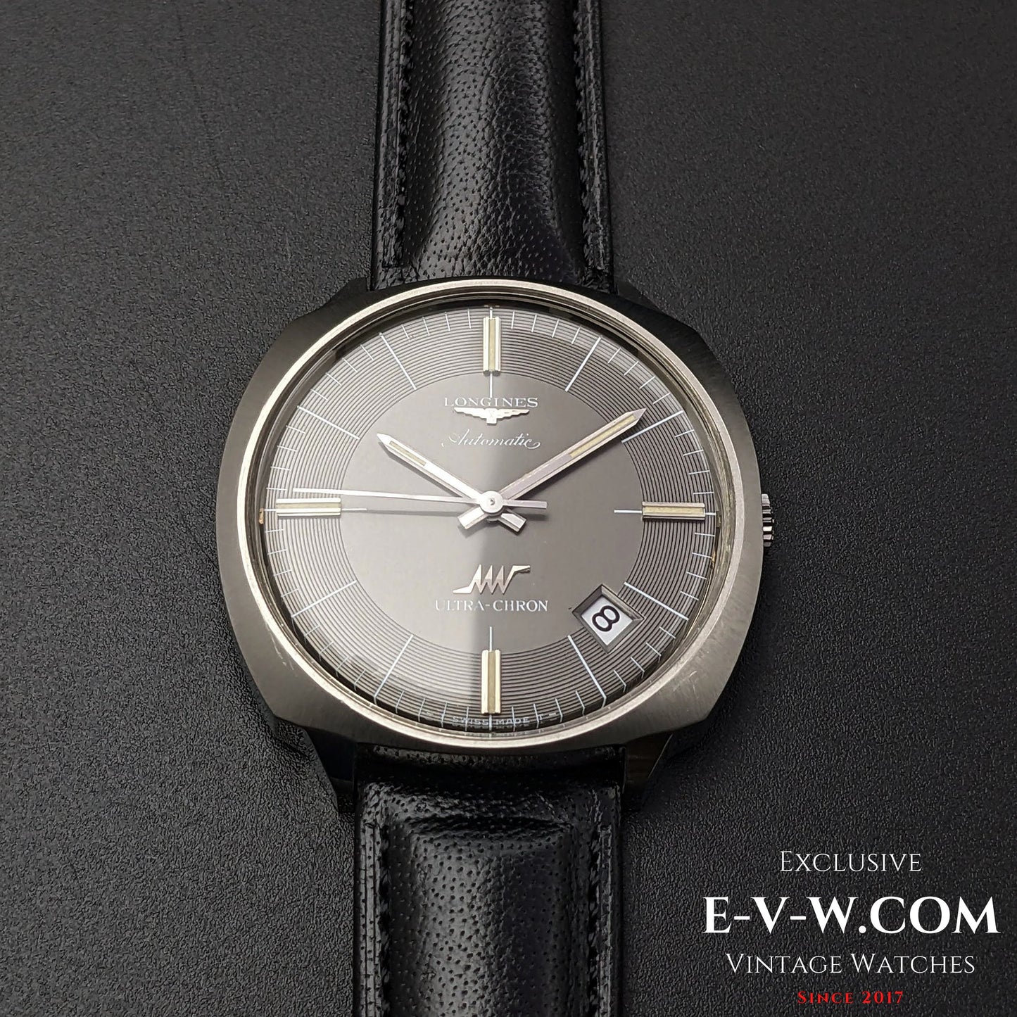 Longines ULTRA-CHRONE Automatique Très Rare avec Antichoc Kif-Ultraflex / 38mm Jumbo Vintage 1970