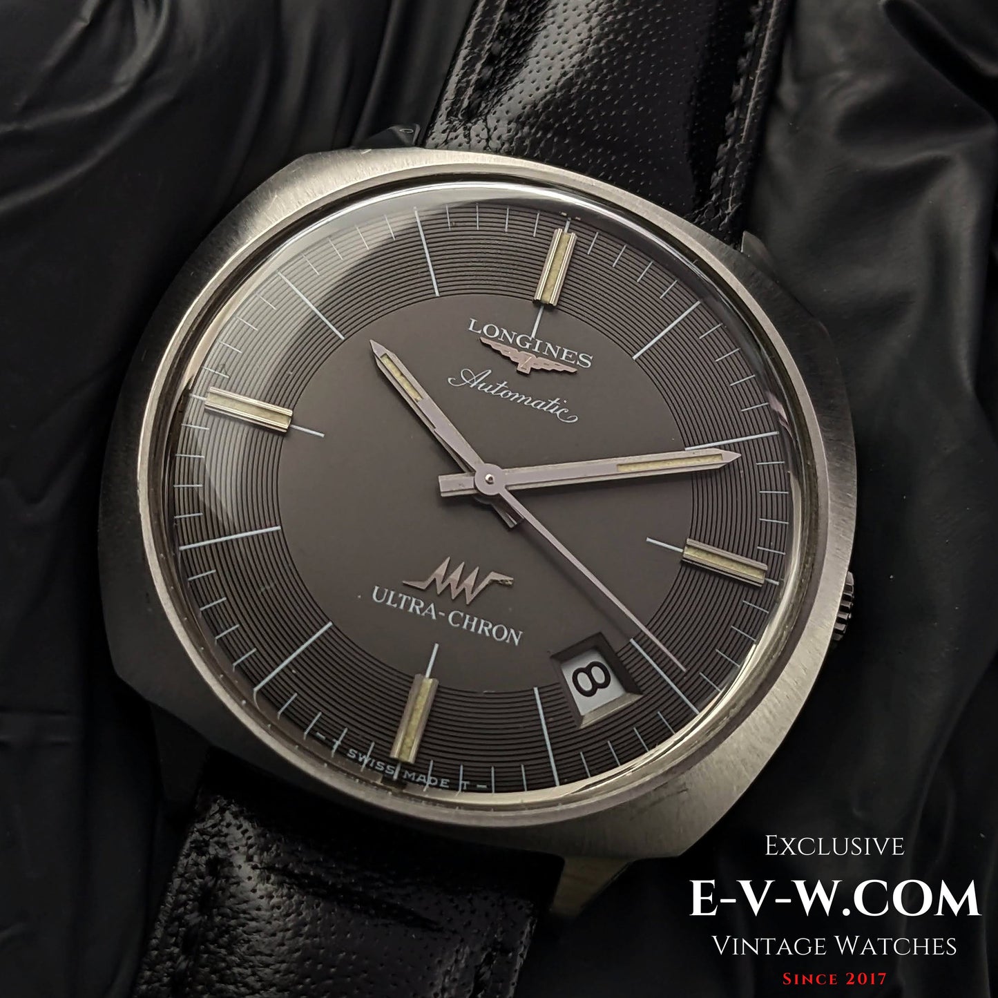 Longines ULTRA-CHRONE Automatique Très Rare avec Antichoc Kif-Ultraflex / 38mm Jumbo Vintage 1970