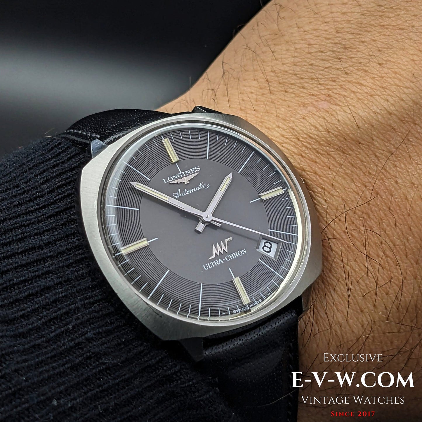 Longines ULTRA-CHRONE Automatique Très Rare avec Antichoc Kif-Ultraflex / 38mm Jumbo Vintage 1970