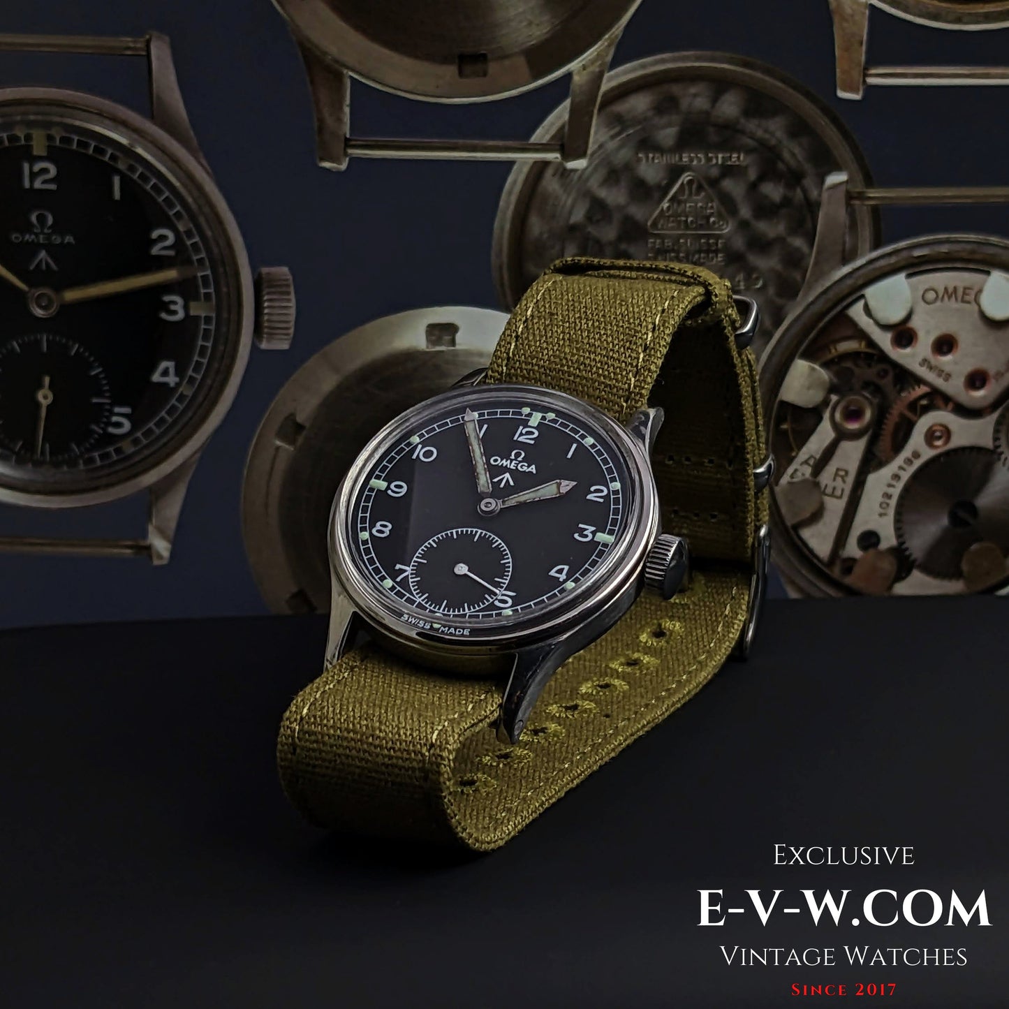 Omega Dirty Dozen Militaire RAF Armée de l'Air Britannique Seconde Guerre mondiale / Vintage 1943 / Cal.30T2