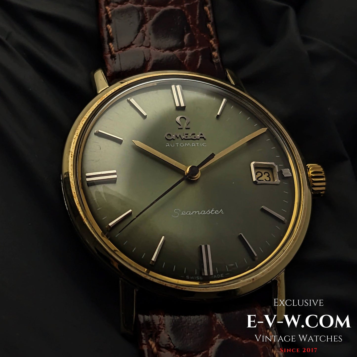 Omega Seamaster Cadran Vert Automatique Réf. 166.020 / cal. 562 / Vintage 1965 