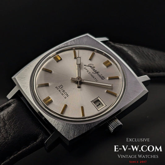 Rare montre GUB Glashütte SPEZIMATIC Bison / NOS / 26 rubis Automatique cal. 75 / Vintage années 1970