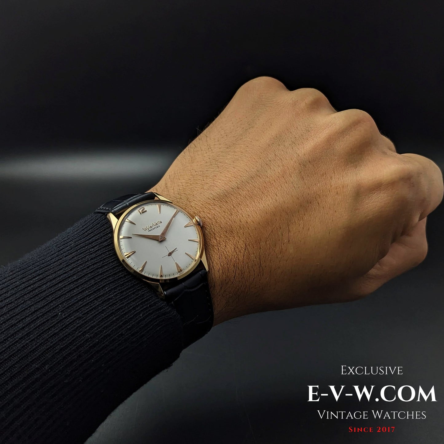 Montre Wyler Vetta Rare Incaflex en or massif 18 carats / Cal. 32 / Vintage années 1960