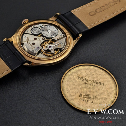 Montre Wyler Vetta Rare Incaflex en or massif 18 carats / Cal. 32 / Vintage années 1960