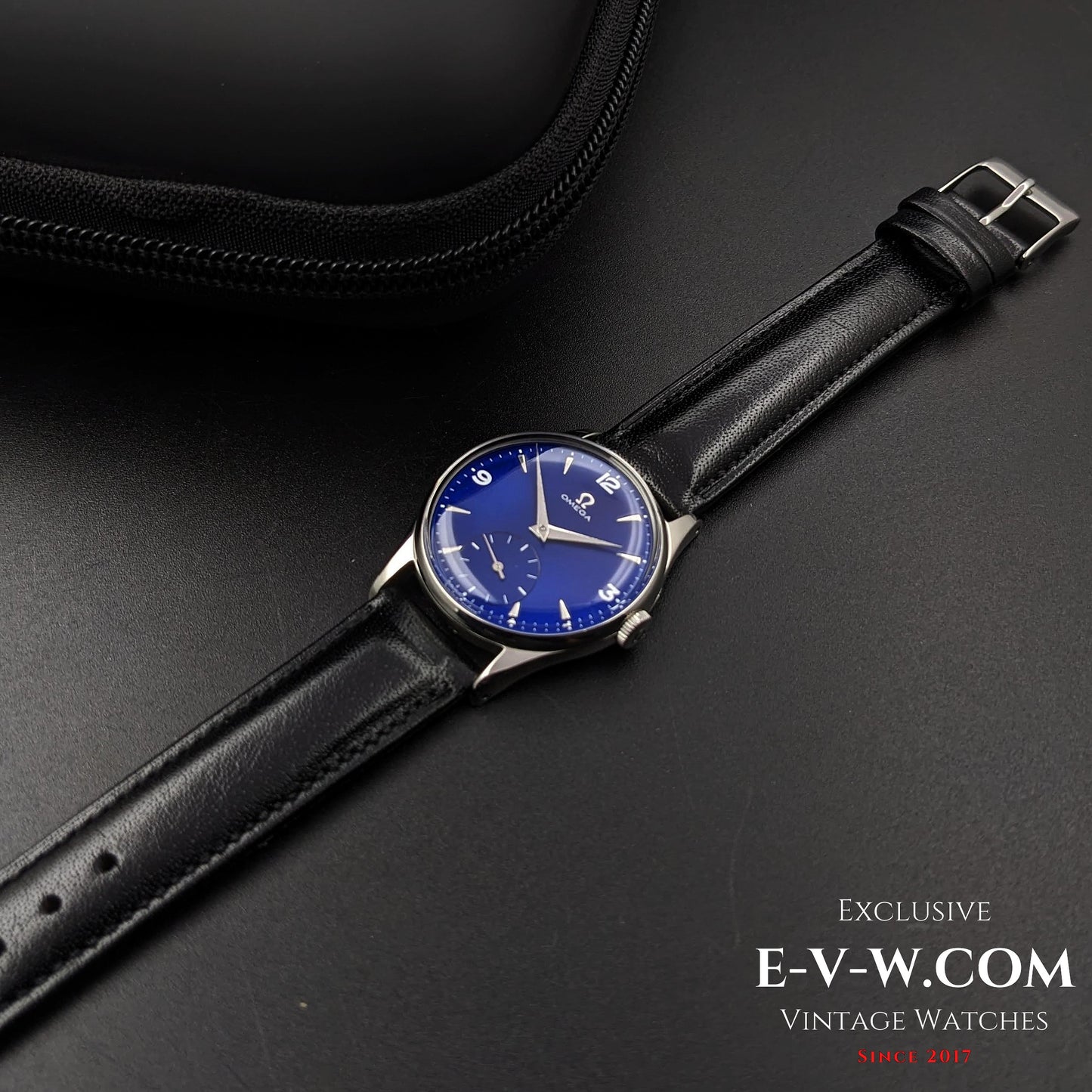 Omega 265 bleue vintage (famille 30T2) / Réf. 2540-7 / Cal. 265 / Année 1950