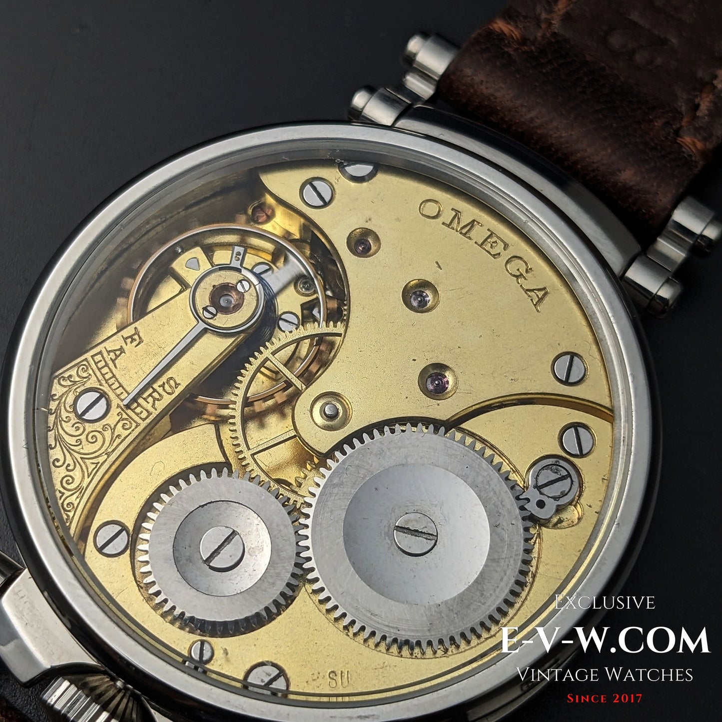 Mouvement de montre de poche Omega Jumbo antique de 119 ans / Cal. 19 / Antique de 1906