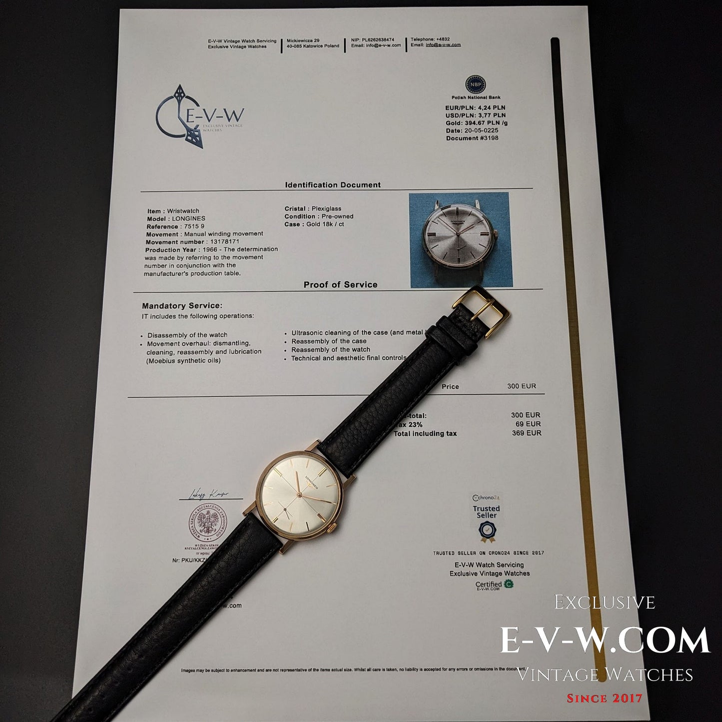 Longines Calatrava vintage de 59 ans, or 18 carats / Réf. 7515 / Cal. 30L / Révisée