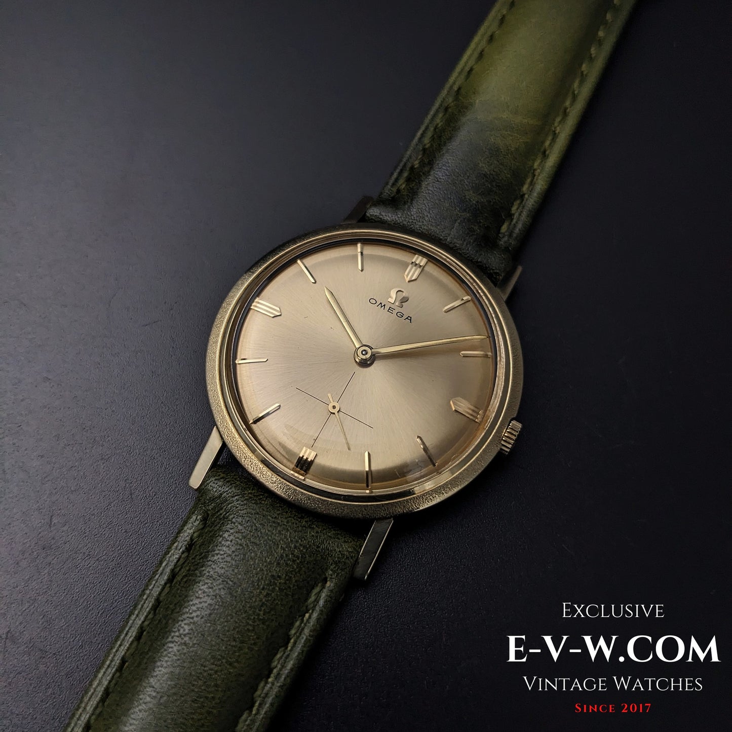 Omega Classic vintage de 69 ans, plaquée or 14 carats / Rare / Réf. 4066-1 / Cal. 302 / Année 1956