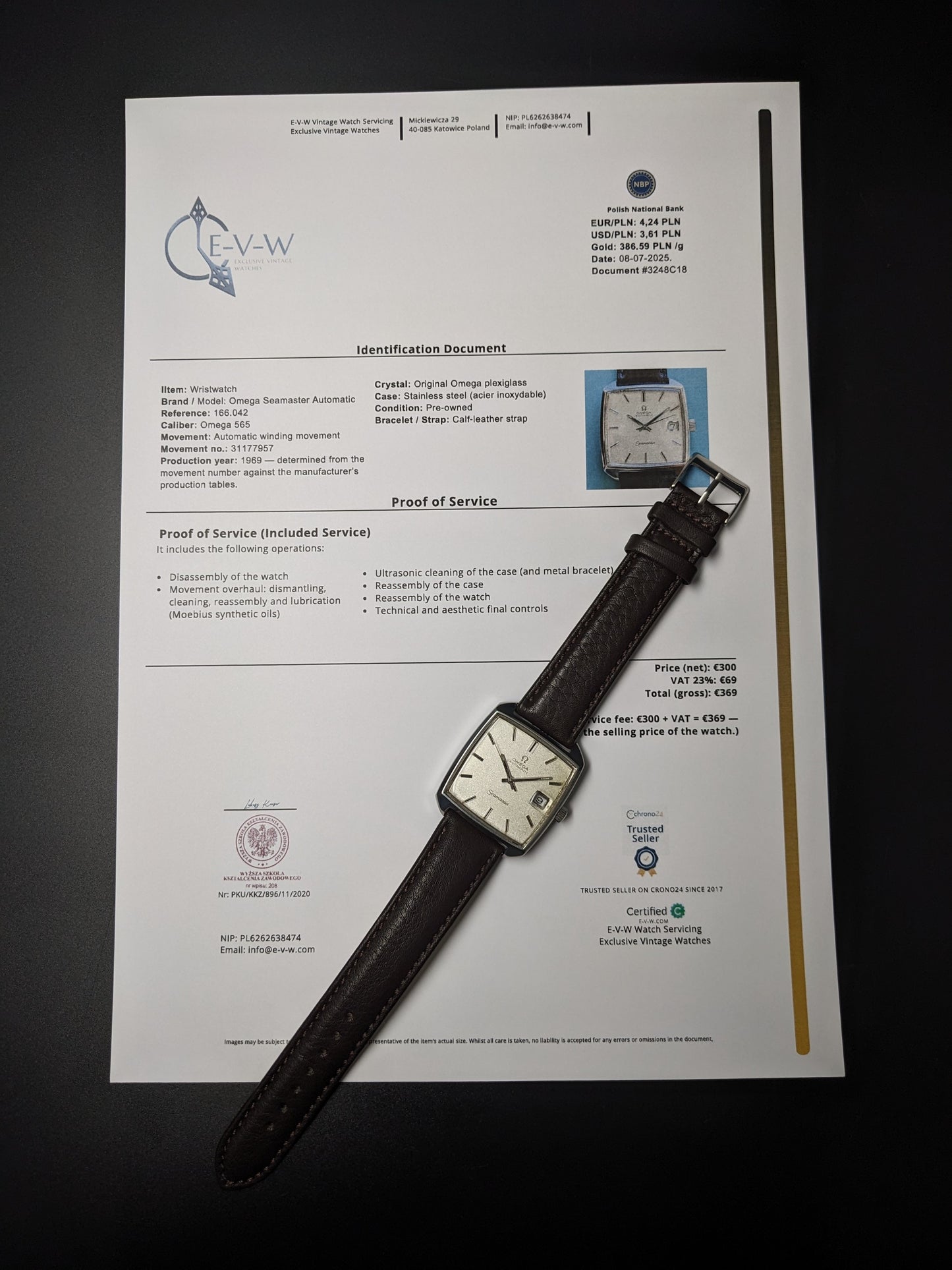 Omega Seamaster Automatique | Réf. 166042 | Cal. 565 | Année 1969 | Révisée