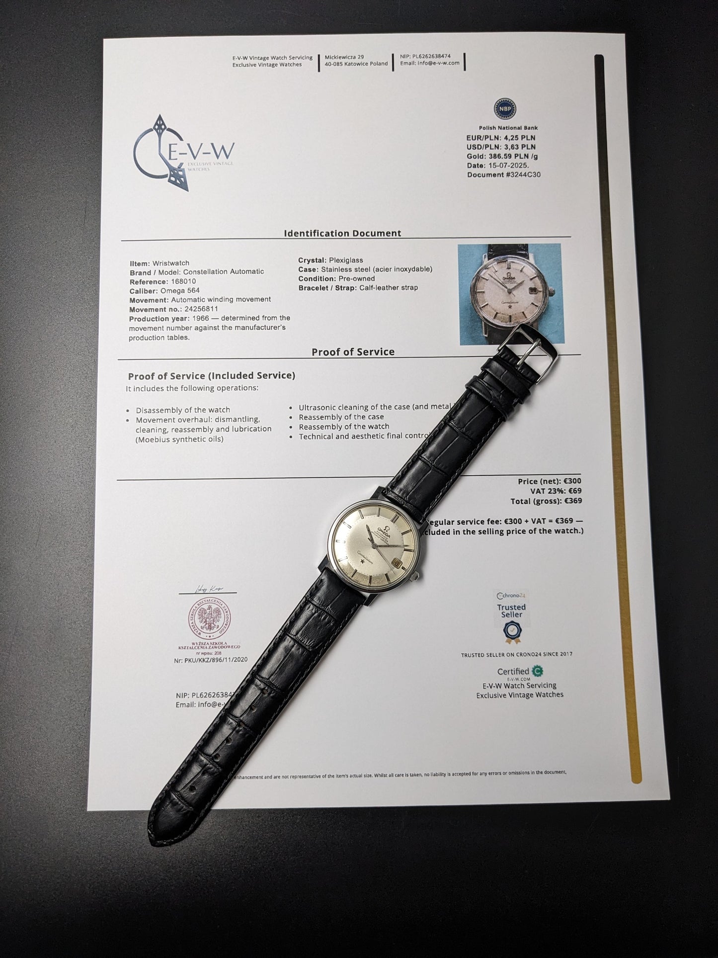 Omega Constellation Automatique | Réf. 168010 | Cal. 564 | Année 1966 | Révisée