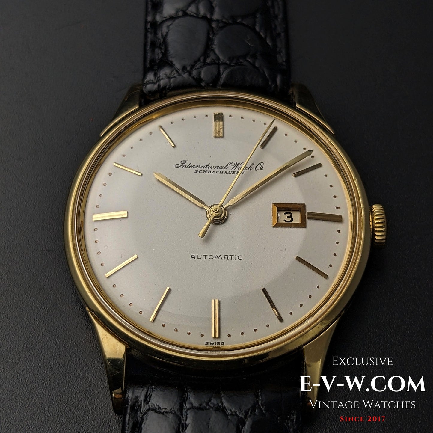 IWC Schaffhausen AUTOMATIC Date | Cadran « Pie-Pan » | Plaqué or | Cal. 8531 | Millésime 1962 | Révision 08/2025