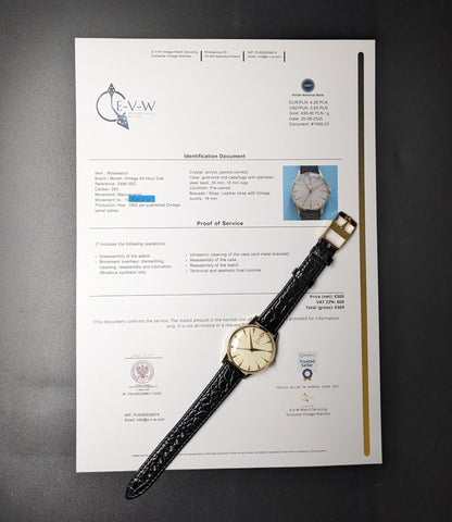 Omega vintage rare de 73 ans, cadran 24 heures / Réf. 2496-3SC / Cal. 283 (30T2) / Année 1952 / Révisée