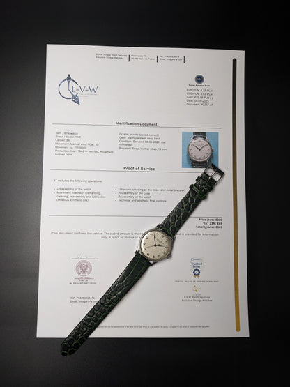 Montre IWC Schaffhausen vintage de plus de 80 ans, Seconde Guerre mondiale / Calibre 89 / Années 1940 / Révisée