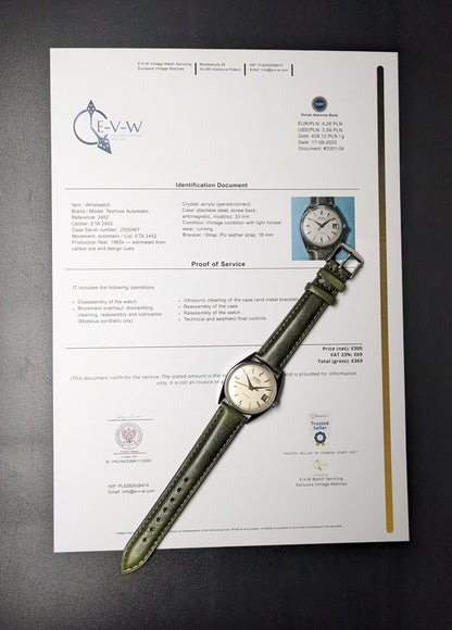 Années 1960 — Technos — Automatique — 2452 — ETA 2452 — Modèle des années 1960 — Révisée