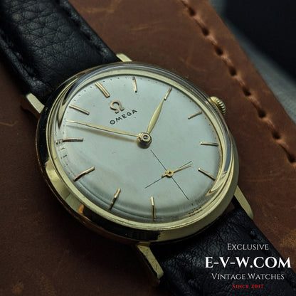 71 ans - Omega plaqué or 14 carats - Réf. N-6255 - Calibre 302 - Année 1954 - Révisée