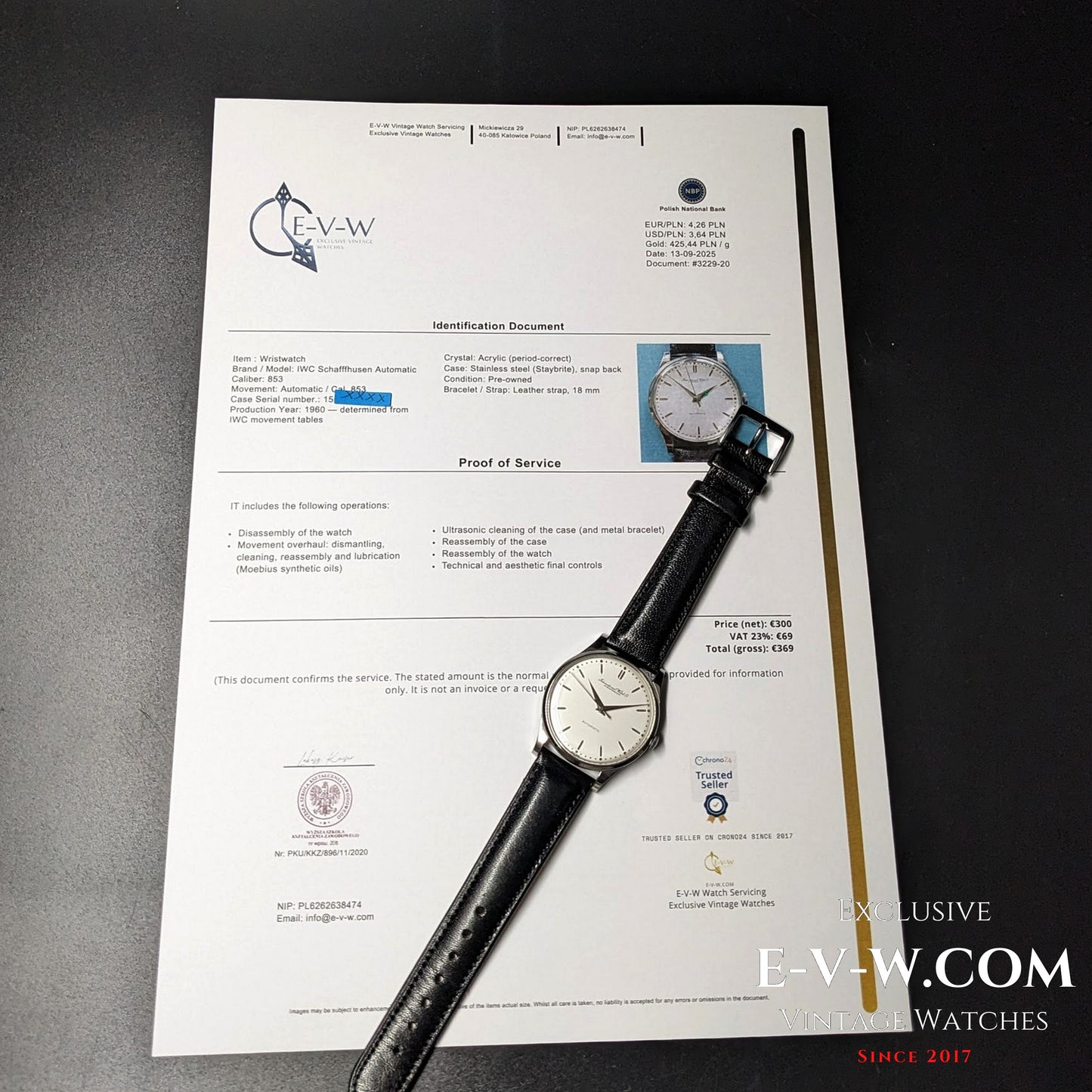 IWC Schafffhusen Automatique de 65 ans | Cal. 853 | 1960 | Révisée