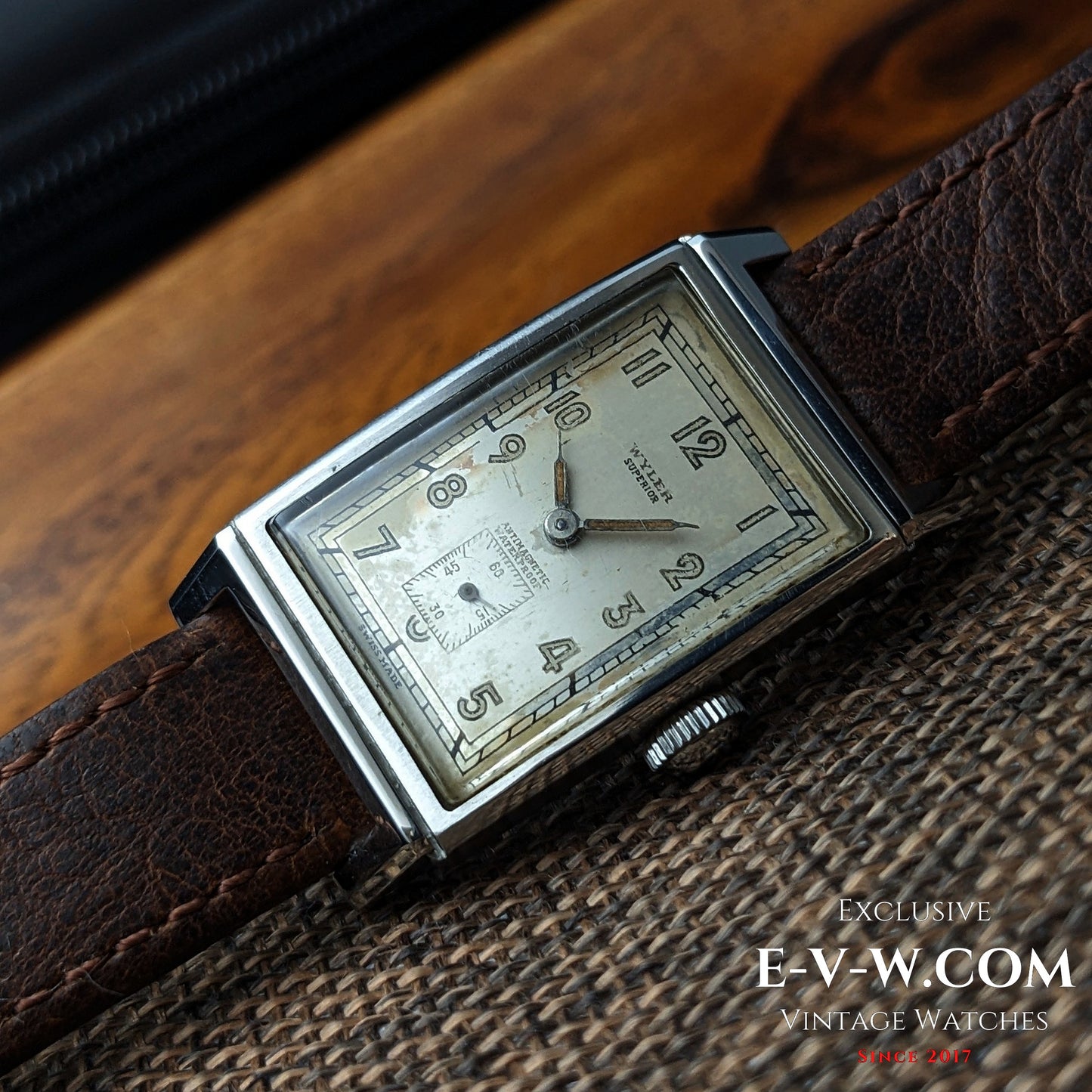 Wyler Tank Superior Antimagnétique Vintage 85 ans / Cal. Wyler Suisse / Vintage années 1940