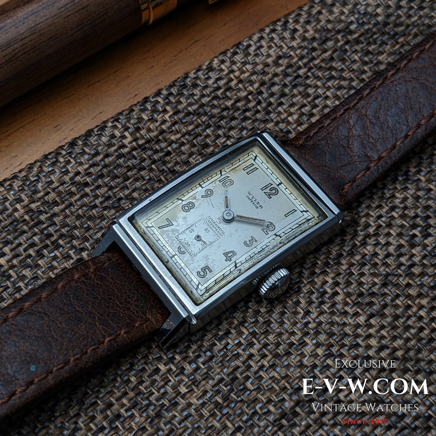 Wyler Tank Superior Antimagnétique Vintage 85 ans / Cal. Wyler Suisse / Vintage années 1940