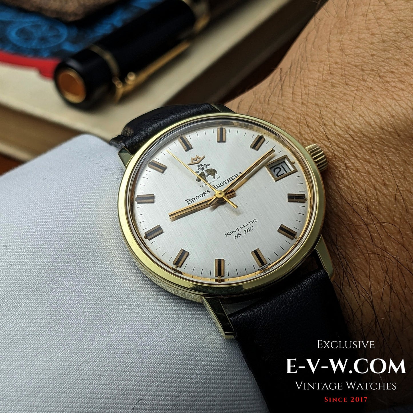 Montre Movado Brooks Brothers Kingmatic HS360 High-Beat des années 70 | Cal. 408 | Année 1970 | Révisée