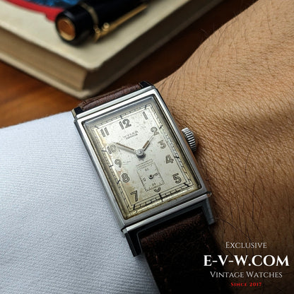 Wyler Tank Superior Antimagnétique Vintage 85 ans / Cal. Wyler Suisse / Vintage années 1940