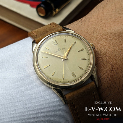 Montre habillée Zenith de 73 ans | Plaqué or | Calibre 126-6 | Vintage 1952 | Révisée