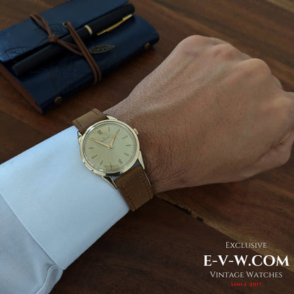 Montre habillée Zenith de 73 ans | Plaqué or | Calibre 126-6 | Vintage 1952 | Révisée