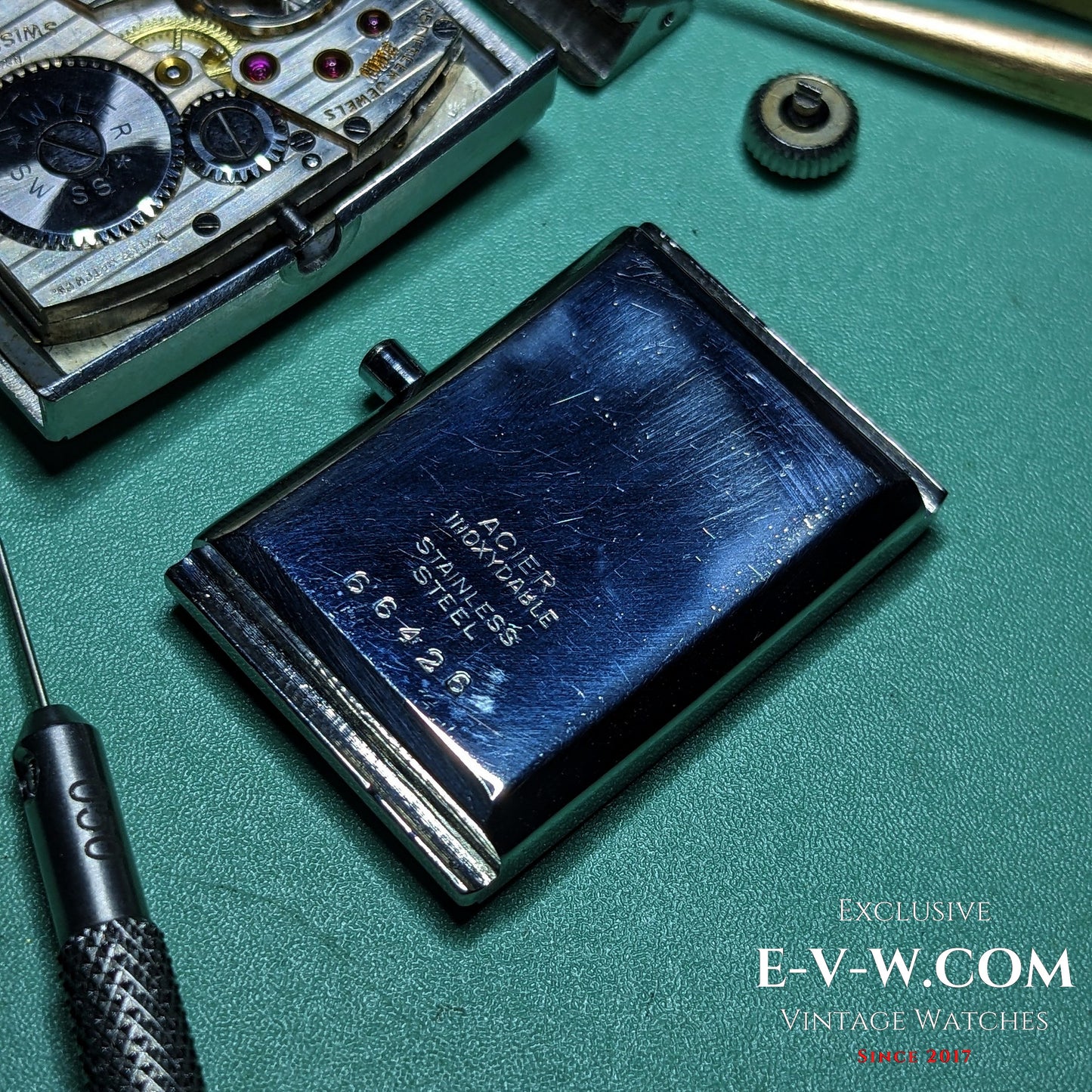 Wyler Tank Superior Antimagnétique Vintage 85 ans / Cal. Wyler Suisse / Vintage années 1940