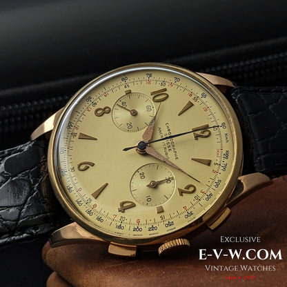 Chronographe Suisse en Or 18 Carats | Géant 38mm | Cal. Landéron 51 | millésime 1950 | Entretenu