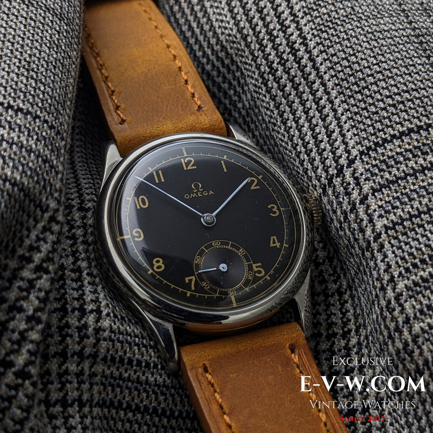 Omega 26.5SOBT2 d'avant-guerre, élégante montre à cadran sectoriel de style Calatrava, millésime 1939, 86 ans / Révisée