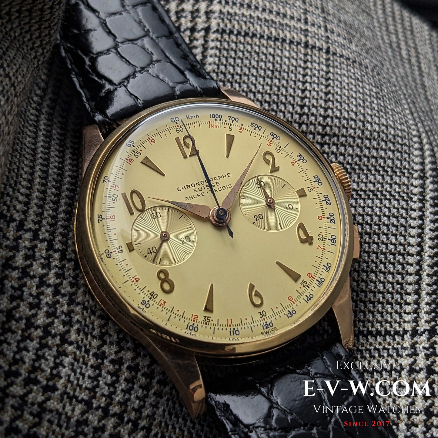 Chronographe Suisse en Or 18 Carats | Géant 38mm | Cal. Landéron 51 | millésime 1950 | Entretenu