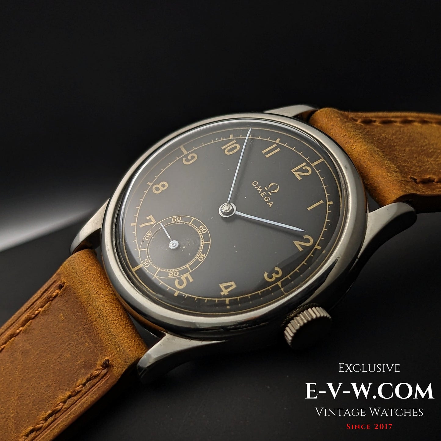 Omega 26.5SOBT2 d'avant-guerre, élégante montre à cadran sectoriel de style Calatrava, millésime 1939, 86 ans / Révisée