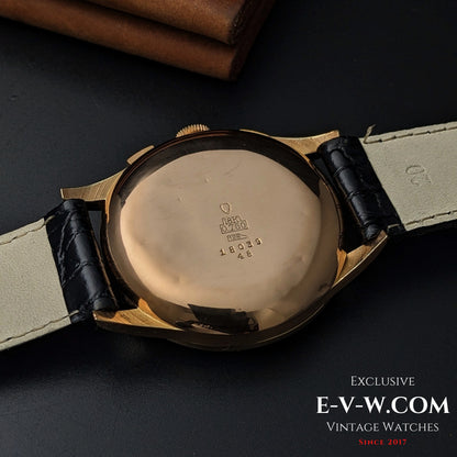 Chronographe Suisse en Or 18 Carats | Géant 38mm | Cal. Landéron 51 | millésime 1950 | Entretenu