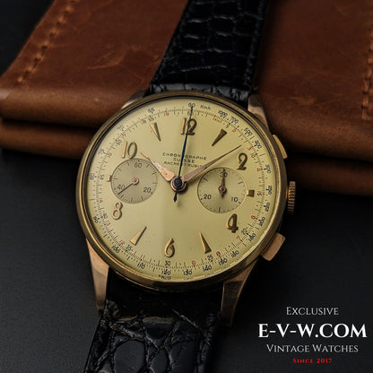 Chronographe Suisse en Or 18 Carats | Géant 38mm | Cal. Landéron 51 | millésime 1950 | Entretenu