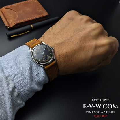 Omega 26.5SOBT2 d'avant-guerre, élégante montre à cadran sectoriel de style Calatrava, millésime 1939, 86 ans / Révisée