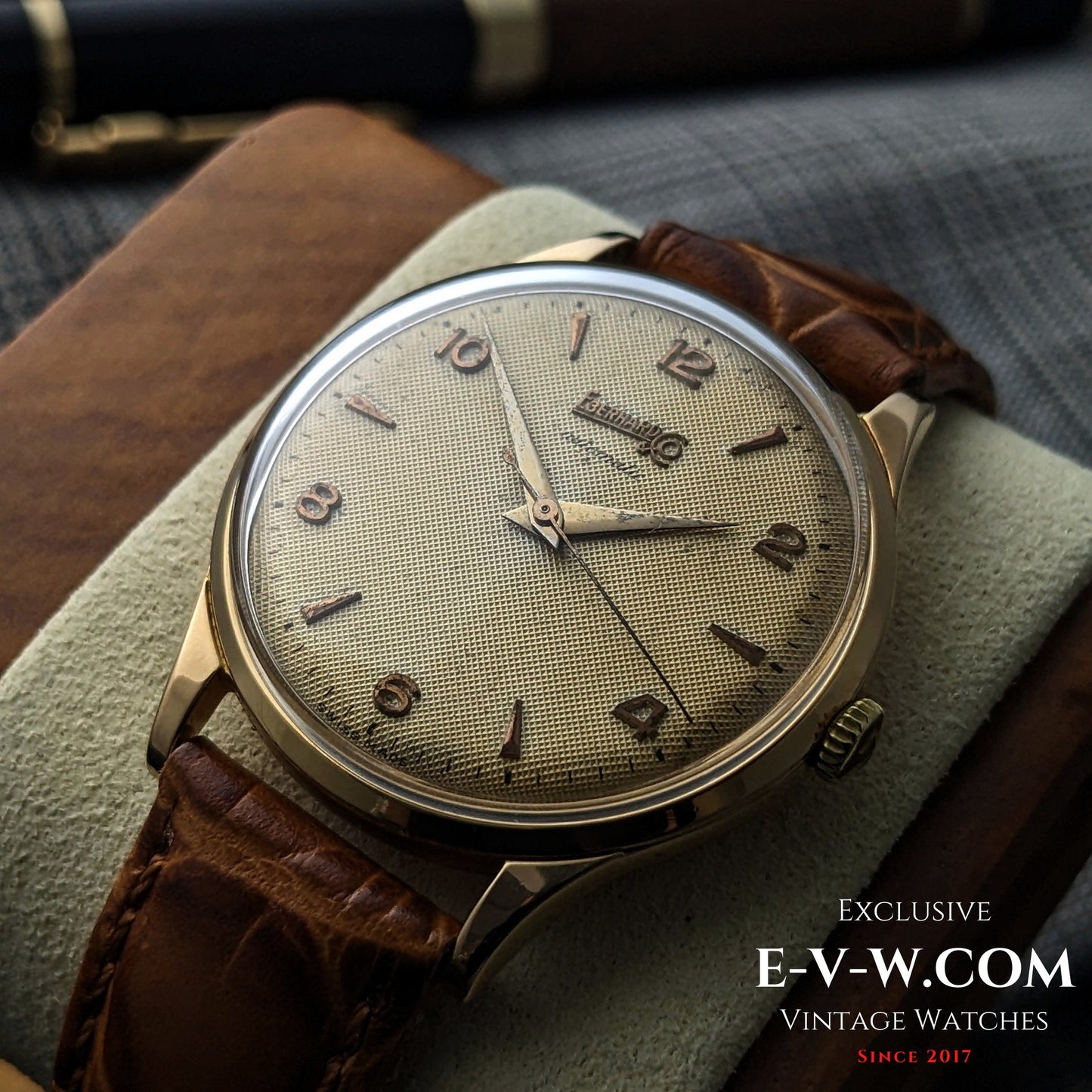 Montre automatique Eberhard &amp; Co en or 18 carats, années 1950 | Réf. 11601 | Cal. 11500 | Modèle vintage des années 1950 | Révisée