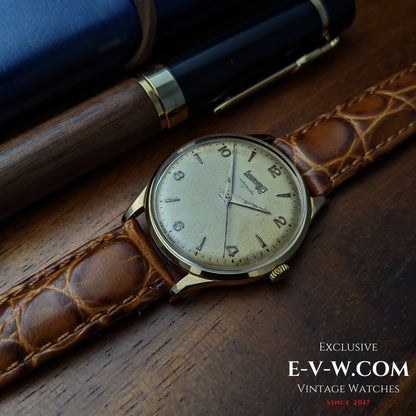 Montre automatique Eberhard &amp; Co en or 18 carats, années 1950 | Réf. 11601 | Cal. 11500 | Modèle vintage des années 1950 | Révisée