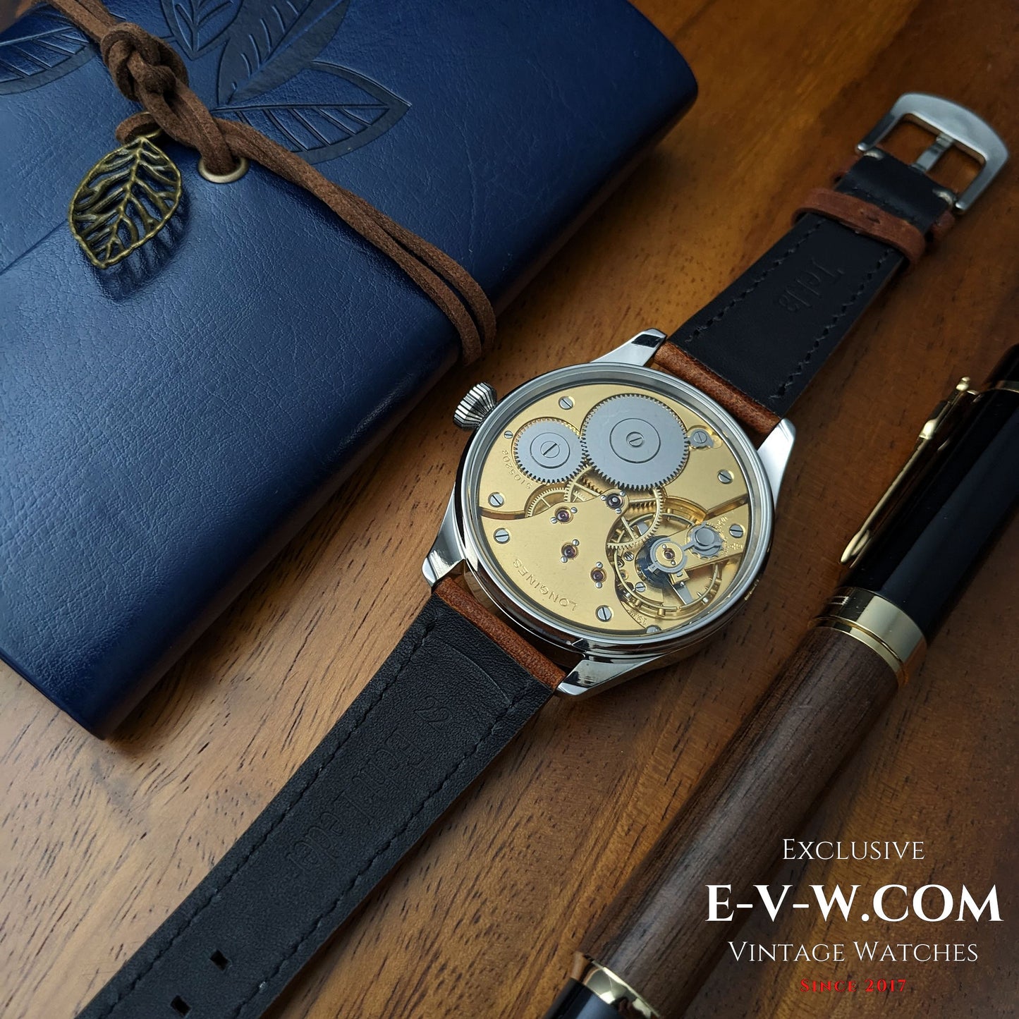 Mouvement de montre de poche Longines Jumbo antique de 1916 (calibre 19.74N), datant de 1916.