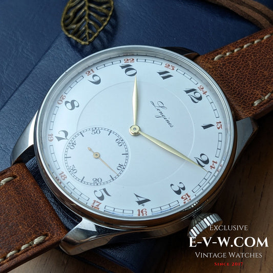 Mouvement de montre de poche Longines Jumbo antique de 1916 (calibre 19.74N), datant de 1916.