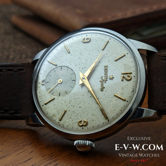 RARE Zenith Sporto des années 1950 | Cal. 40 | Rare couvercle anti-poussière transparent breveté | Révisée