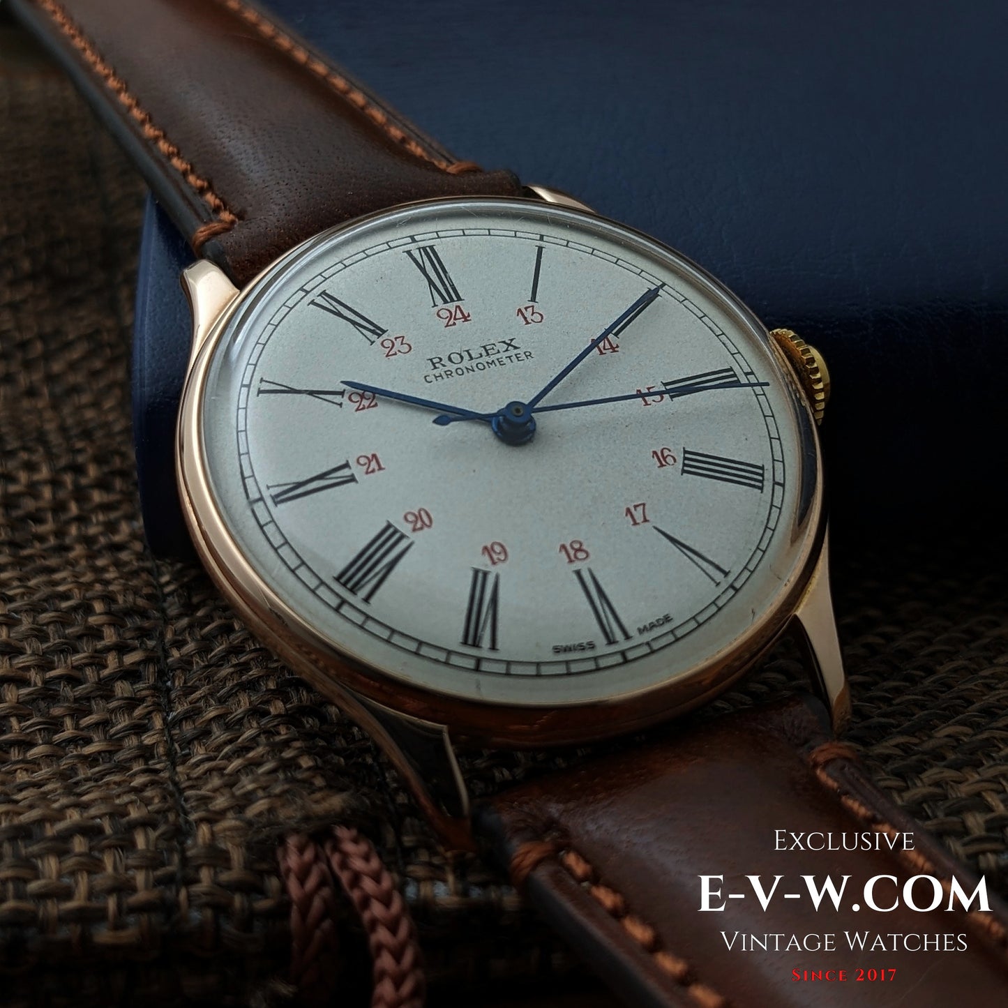 Un chronomètre Rolex ancien exceptionnellement rare, datant d'avant l'ère Oyster / Cal. 530 / Réf. 4139 – Or 14 carats (vers 1943-1946) 