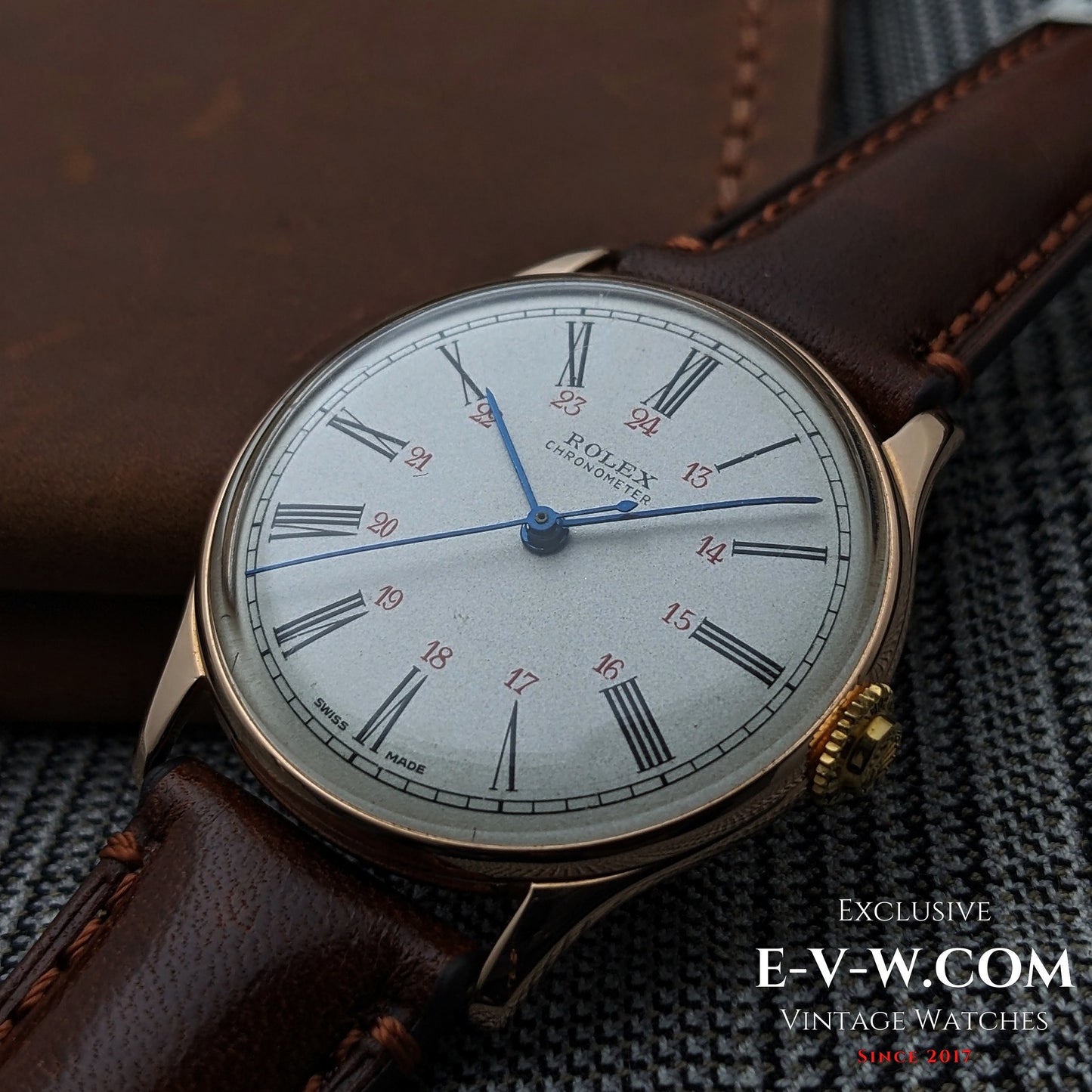 Un chronomètre Rolex ancien exceptionnellement rare, datant d'avant l'ère Oyster / Cal. 530 / Réf. 4139 – Or 14 carats (vers 1943-1946) 