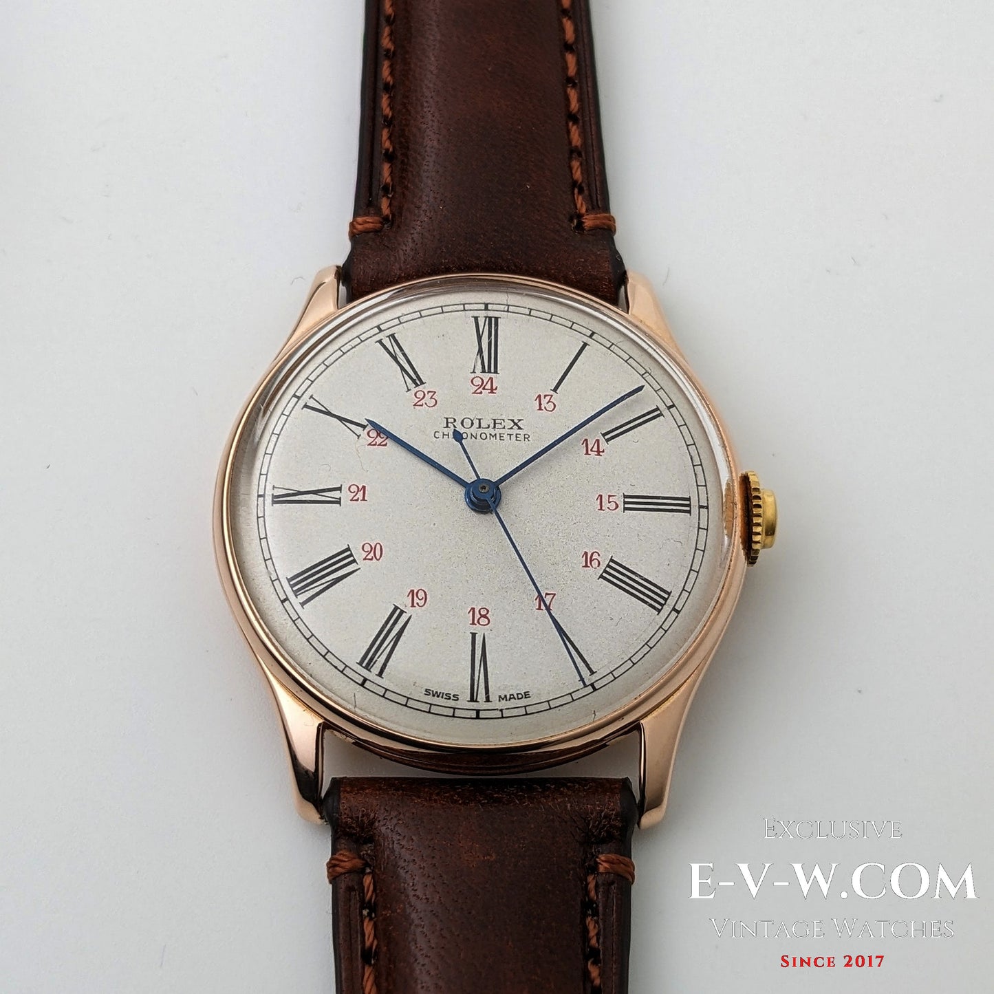 Un chronomètre Rolex ancien exceptionnellement rare, datant d'avant l'ère Oyster / Cal. 530 / Réf. 4139 – Or 14 carats (vers 1943-1946) 