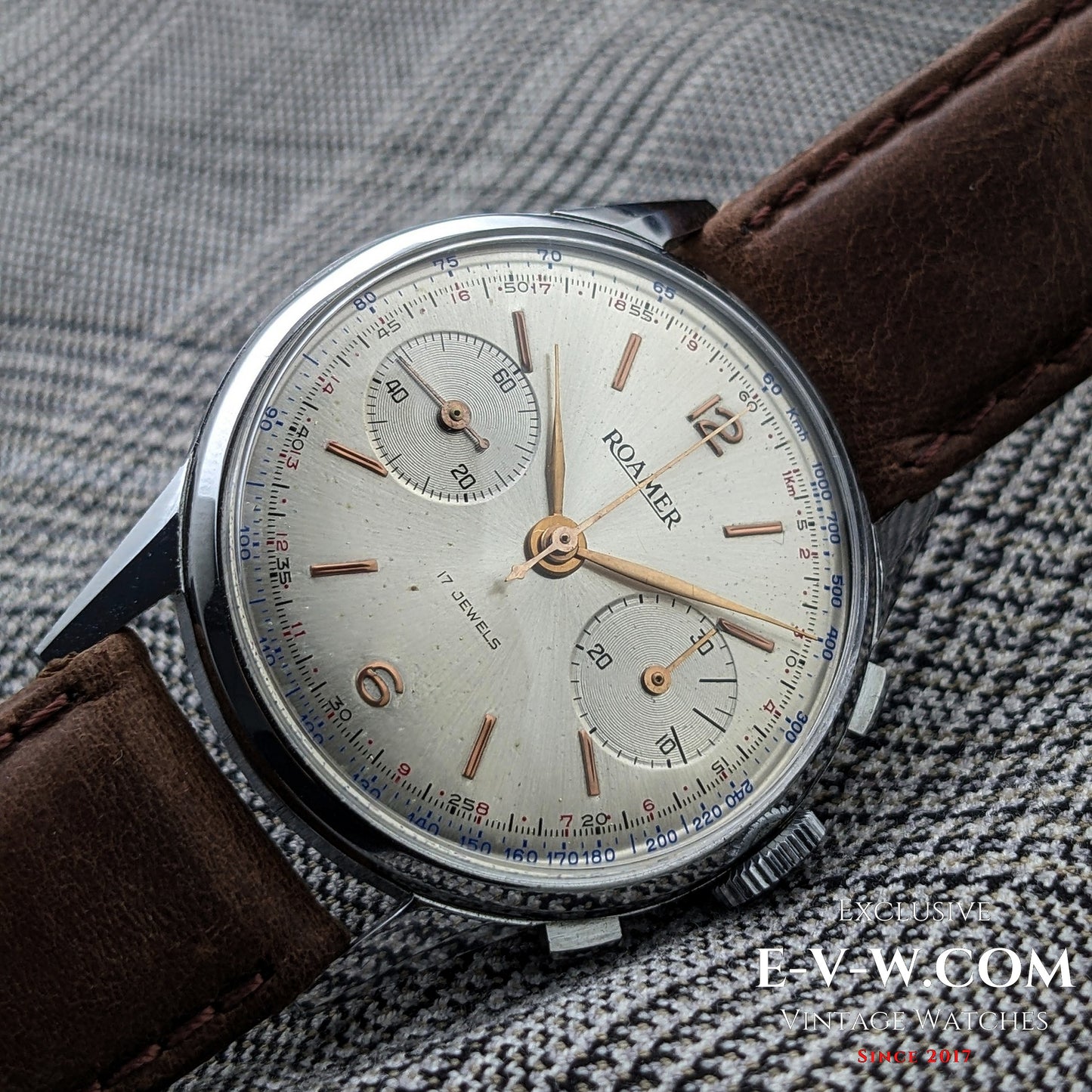 Chronographe Roamer Jumbo des années 1940 | Réf. 2403 | Valjoux 22 | Révisé 