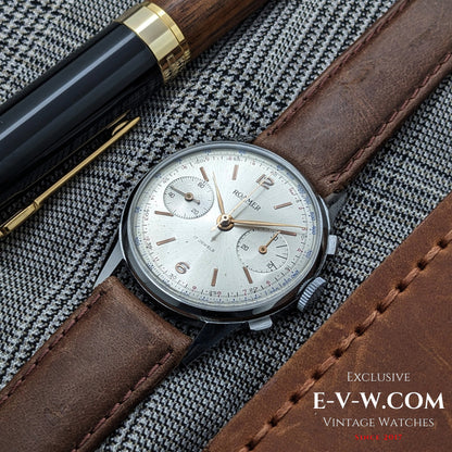 Chronographe Roamer Jumbo des années 1940 | Réf. 2403 | Valjoux 22 | Révisé 