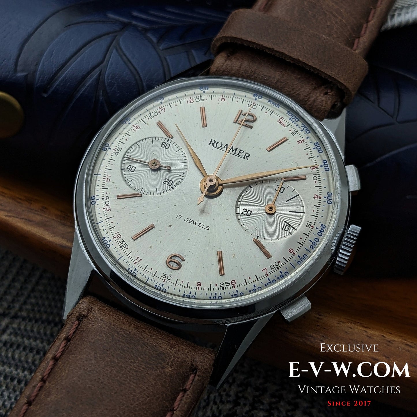 Chronographe Roamer Jumbo des années 1940 | Réf. 2403 | Valjoux 22 | Révisé 
