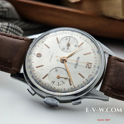 Chronographe Roamer Jumbo des années 1940 | Réf. 2403 | Valjoux 22 | Révisé 