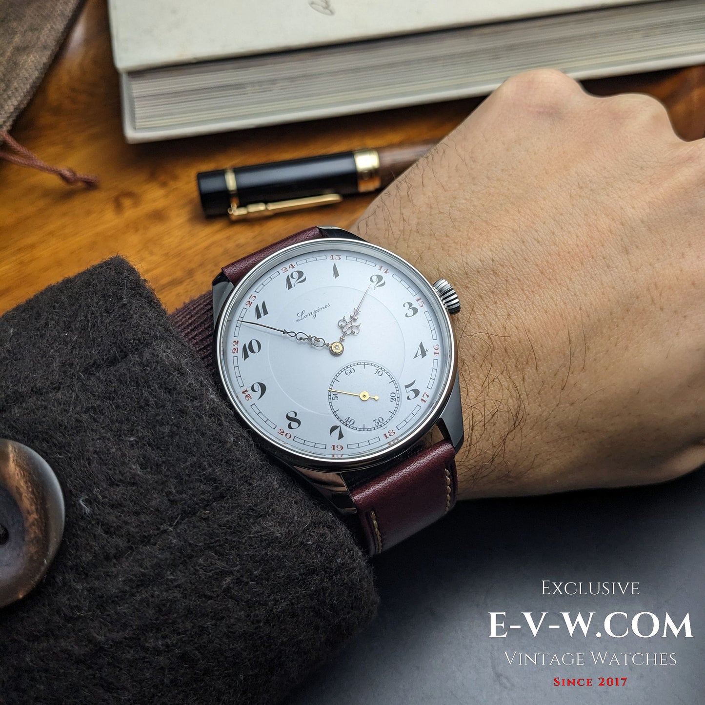 Longines ancienne de 117 ans (conversion de 1908) | Cadran en émail | Révisée 